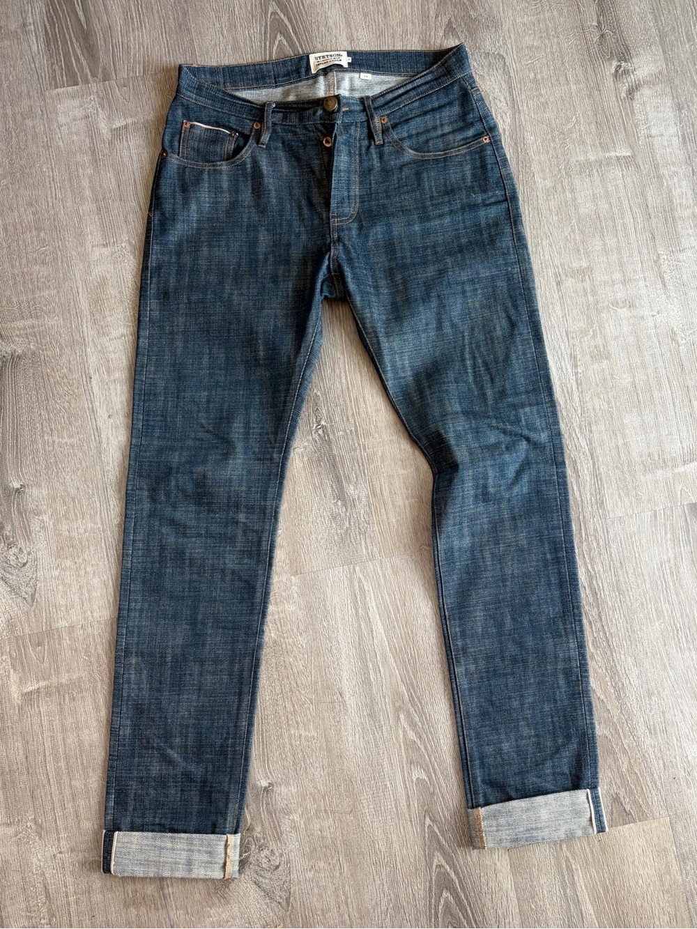 Taylor Stitch Dark Blue Straight Raw Denim Jeans